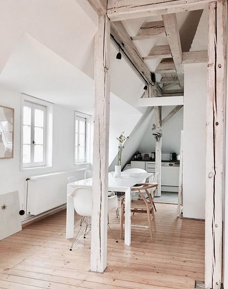 skandináv minimalista lakás inspiráció loft