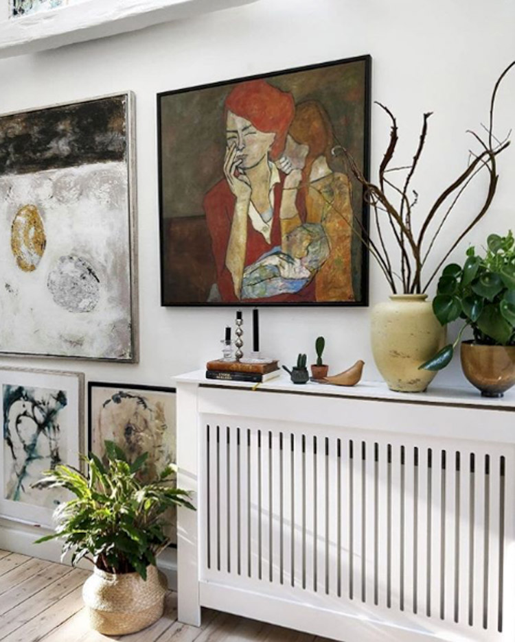 otthoni művészet egy dán családi házban skandináv lakberendezés